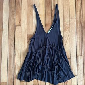 Kimchi Blue (Urban Outfitters) Warm Gray Deep V Flowy Tank Top